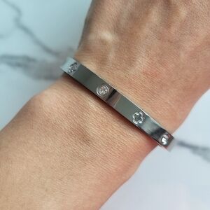 Stainless Steel Lucky Cuff Small Bracelet